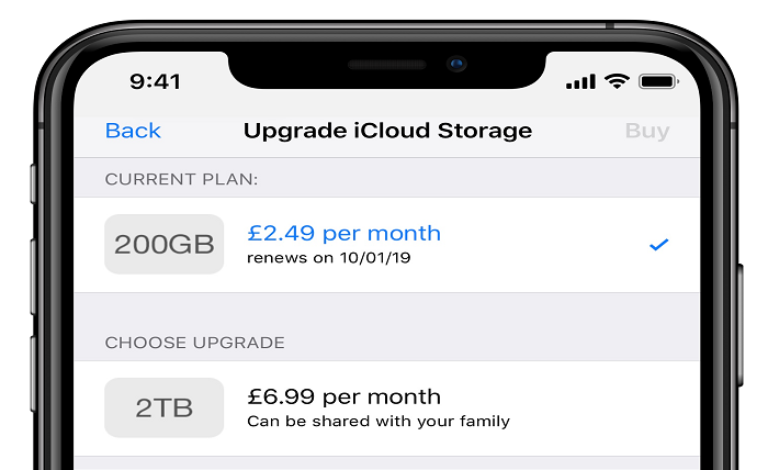 icloud storage plans