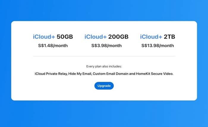icloud storage price